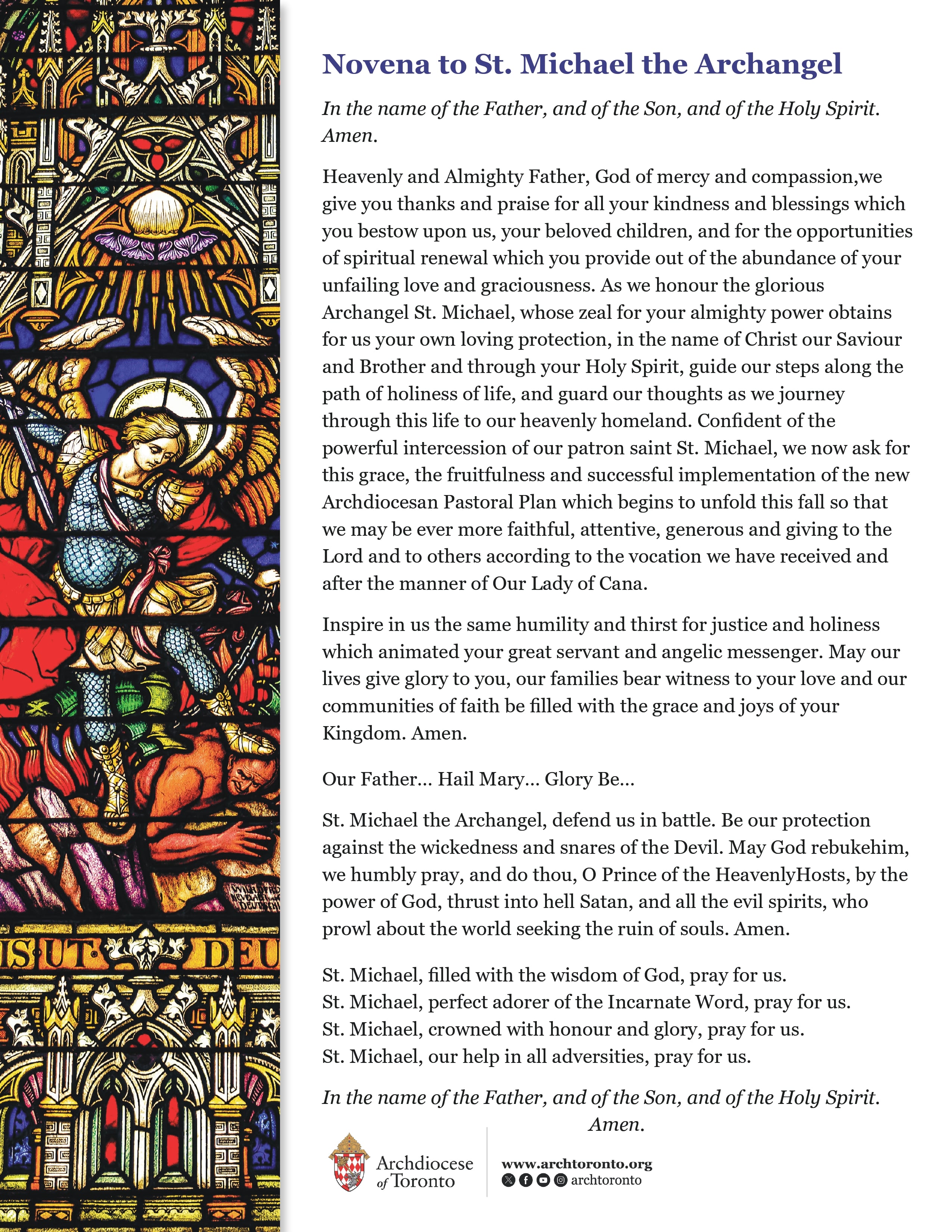 solemnity of St Michael letter